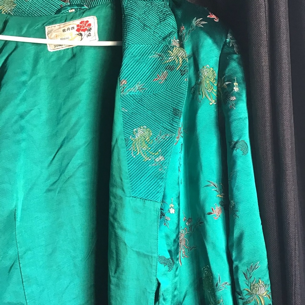 Peony gorgeous robe/trench embroidered flowers. Super Rare. - Picture 7 of 16